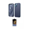 ieg™ iPhone 14 Kılıf Kozmos Yansıma Özel Seri - Siyah Buffer Hayalet Cam Ekran Koruyucu