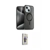 ieg™ iPhone 14 Kılıf Nova Asil Prime - Siyah Bilvis 3D Cam Ekran Koruyucu