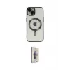 ieg™ iPhone 14 Kılıf Nova Işık Özel Seri - Siyah Bilvis 3D Cam Ekran Koruyucu