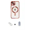 ieg™ iPhone 14 Kılıf Nova Işık Özel Seri - Siyah Joko Magic 5D Cam + Diamond Kamera Lens - YL