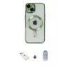 ieg™ iPhone 14 Kılıf Nova Işık Özel Seri - Siyah Joko Magic 5D Cam + Diamond Kamera Lens - YL