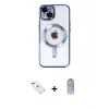 ieg™ iPhone 14 Kılıf Nova Işık Özel Seri - Siyah Joko Magic 5D Cam + Diamond Kamera Lens - YL