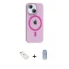 ieg™ iPhone 14 Kılıf Pusula Form Özel Seri - Siyah Joko Magic 5D Cam + Diamond Kamera Lens - KI