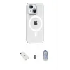 ieg™ iPhone 14 Kılıf Pusula Form Özel Seri - Siyah Joko Magic 5D Cam + Diamond Kamera Lens - KI