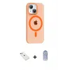 ieg™ iPhone 14 Kılıf Pusula Form Özel Seri - Siyah Joko Magic 5D Cam + Diamond Kamera Lens - KI