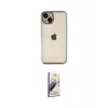 ieg™ iPhone 14 Kılıf Vadi Minimal - Siyah Bilvis 3D Mat Cam Ekran Koruyucu