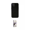 ieg™ iPhone 14 Kılıf Yadigar Yansıma Serisi - Siyah Bilvis 3D Mat Cam Ekran Koruyucu