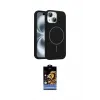 ieg™ iPhone 14 Kılıf Yankı Form Serisi - Siyah Buffer Hayalet Cam Ekran Koruyucu