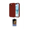 ieg™ iPhone 14 Kılıf Yankı Yansıma Özel Seri - Siyah Buffer Hayalet Cam Ekran Koruyucu