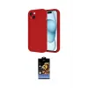 ieg™ iPhone 14 Kılıf Yankı Yansıma Özel Seri - Siyah Buffer Hayalet Cam Ekran Koruyucu