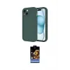 ieg™ iPhone 14 Kılıf Yankı Yansıma Özel Seri - Siyah Buffer Hayalet Cam Ekran Koruyucu