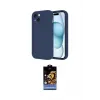 ieg™ iPhone 14 Kılıf Yankı Yansıma Özel Seri - Siyah Buffer Hayalet Cam Ekran Koruyucu