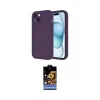 ieg™ iPhone 14 Kılıf Yankı Yansıma Özel Seri - Siyah Buffer Hayalet Cam Ekran Koruyucu