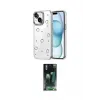 ieg™ iPhone 14 Kılıf Yörünge Form - Şeffaf 360 Full Body Arka Koruyucu
