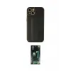 ieg™ iPhone 14 Plus Kılıf Akış Doku - Siyah 360 Mat Full Body Arka Koruyucu