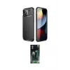 ieg™ iPhone 14 Plus Kılıf Eksen Form Prime - Siyah 360 Mat Full Body Arka Koruyucu