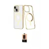 ieg™ iPhone 14 Plus Kılıf Yörünge Minimal - Şeffaf Maxco Cam Ekran Koruyucu