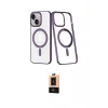 ieg™ iPhone 14 Plus Kılıf Yörünge Minimal - Şeffaf Maxco Cam Ekran Koruyucu