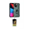 ieg™ iPhone 14 Pro Kılıf Ahenk Klasik Koleksiyonu - Siyah Buffer Cam Ekran Koruyucu