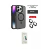 ieg™ iPhone 14 Pro Kılıf Akış Form - Şeffaf Pasifik Cam Ekran Koruyucu