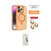 ieg™ iPhone 14 Pro Kılıf Akış Form - Şeffaf Pasifik Cam Ekran Koruyucu