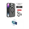 ieg™ iPhone 14 Pro Kılıf Akış Form - Siyah 3D Antistatik Cam Ekran Koruyucu