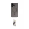 ieg™ iPhone 14 Pro Kılıf Akış Minimal Özel Seri - Siyah Bilvis 3D Mat Cam Ekran Koruyucu