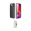 ieg™ iPhone 14 Pro Kılıf Eksen Form Prime - Şeffaf Pasifik Cam Ekran Koruyucu