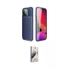 ieg™ iPhone 14 Pro Kılıf Eksen Form Prime - Siyah Bilvis 3D Mat Cam Ekran Koruyucu