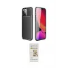 ieg™ iPhone 14 Pro Kılıf Eksen Form Prime - Siyah Mat Seramik Nano Ekran Koruyucu