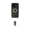 ieg™ iPhone 14 Pro Kılıf Kıvılcım Form Özel Seri - Siyah Joko Magic 5D Hayalet Cam