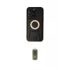 ieg™ iPhone 14 Pro Kılıf Kıvılcım Form Özel Seri - Siyah Joko Magic 5D Hayalet Cam