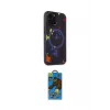 ieg™ iPhone 14 Pro Kılıf Kozmos Doku - Siyah 18D Cam Ekran Koruyucu