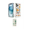 ieg™ iPhone 14 Pro Kılıf Kozmos Doku - Siyah 20D Premium Cam Ekran Koruyucu