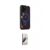 ieg™ iPhone 14 Pro Kılıf Kozmos Doku - Siyah Bilvis 3D Mat Cam Ekran Koruyucu
