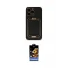 ieg™ iPhone 14 Pro Kılıf Kozmos Minimal Prime - Siyah Buffer Hayalet Cam Ekran Koruyucu