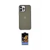ieg™ iPhone 14 Pro Kılıf Kutup Doku Koleksiyonu - Siyah Buffer Hayalet Cam Ekran Koruyucu