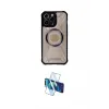 ieg™ iPhone 14 Pro Kılıf Kutup Modern - Siyah 3D Antistatik Cam Ekran Koruyucu