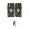 ieg™ iPhone 14 Pro Kılıf Nova Doku Koleksiyonu - Siyah Bilvis 3D Mat Cam Ekran Koruyucu
