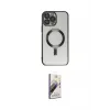 ieg™ iPhone 14 Pro Kılıf Nova Işık Özel Seri - Siyah Bilvis 3D Mat Cam Ekran Koruyucu