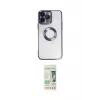 ieg™ iPhone 14 Pro Kılıf Pusula Form - Siyah 20D Premium Cam Ekran Koruyucu