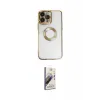 ieg™ iPhone 14 Pro Kılıf Pusula Form - Siyah Bilvis 3D Mat Cam Ekran Koruyucu