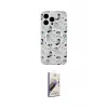 ieg™ iPhone 14 Pro Kılıf Pusula Form - Siyah Bilvis 3D Mat Cam Ekran Koruyucu
