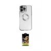 ieg™ iPhone 14 Pro Kılıf Pusula Form - Siyah Buffer Cam Ekran Koruyucu