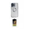 ieg™ iPhone 14 Pro Kılıf Pusula Form - Siyah Buffer Cam Ekran Koruyucu