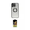 ieg™ iPhone 14 Pro Kılıf Pusula Form - Siyah Buffer Cam Ekran Koruyucu