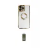 ieg™ iPhone 14 Pro Kılıf Pusula Form - Siyah Joko Magic 5D Hayalet Cam