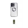 ieg™ iPhone 14 Pro Kılıf Pusula Form - Siyah Joko Magic 5D Hayalet Cam