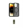 ieg™ iPhone 14 Pro Kılıf Siluet Minimal Prime - Siyah Joko Magic 5D Hayalet Cam