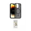 ieg™ iPhone 14 Pro Kılıf Siluet Minimal Prime - Siyah Mat Seramik Nano Ekran Koruyucu